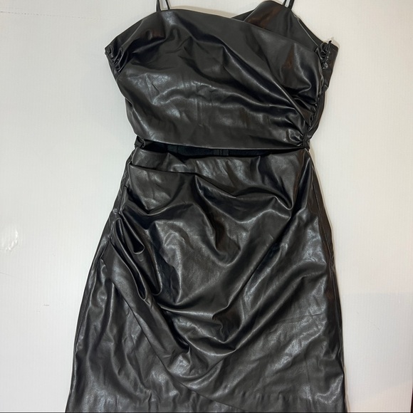 ZARA FAUX LEATHER CUT OUT DRESS | 2289/723 | - Picture 1 of 6